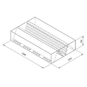 Kutu Tipi Çift Cidarlı Filtreli Orta Tip Davlumbaz, 300x250 Cm