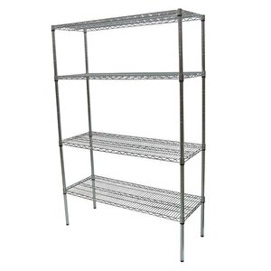4 Katlı Paslanmaz İstif Rafı, Izgara Tabla, 46x107x183 Cm, 201 K