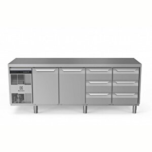 Electrolux Professional Endüstriyel Soğuk Tezgah 2 Kapılı +6x1/3 Çekmeceli 590 Lt, -2+10°c, Aısı 304 Eh4hbaacc