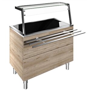 Electrolux Professional Müşteri Tarafında Bir Adet Boru Tip Paslanmaz Çelik Tepsi Kaydırma, Y=900 Mm F04h3af01w