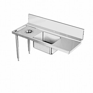 Electrolux Professional Konveyörlü Tip Bulaşık Makineleri İçin Evyeli Ve Boşaltma Delikli Ön Yıkama Tezgahı, Soldan>sağa, 1700 Mm Bhrptbh16l