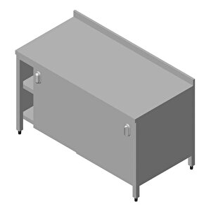 Çalışma Tezgahı Dolaplı Ara Raflı 120x60 Cm