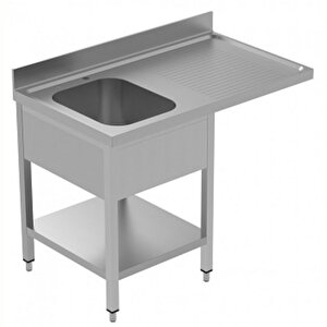 Electrolux Professional Tezgahaltı Bulaşık Makinesi Tezgahı, 1 Evye (500x500 Mm) & Sağ Tarafta Süzdürme, Taban Raflı - 1200 Mm, Plus Glr1dsxpls