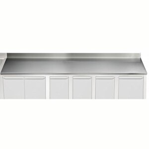 Electrolux Professional Üst Tabla, Sırtlı, 4000 Mm, 1,5 Mm Kalınlıkta Üst Tabla 18 Mm Kalınlığında Ses Sönümlendirici Malzeme Ve Ayrıca 2 Paslanmaz Kayıtla Güçlendirilmiştir - Modular Line Tpla40a