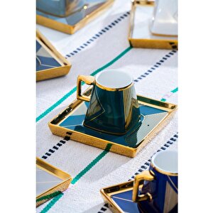 Hxf-08425 Rosemary 6'lı Kahve Fincan Takımı Karışık Renk