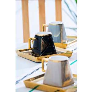 Acar Hxf-08425 Rosemary 6'lı Kahve Fincan Takımı Karışık Renk