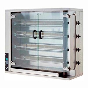 Gazlı Piliç Çevirme Makinesi, 4 Şiş, 16-20 Piliç Kapasitesi