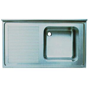 Tablalı Evye Tek Göz Sol Damlalıklı, 100x70 Cm