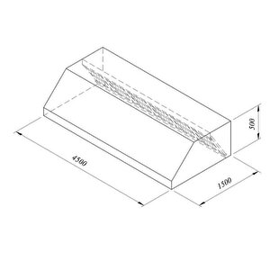 Filteli Duvar Tipi Davlumbaz, 450x150 Cm