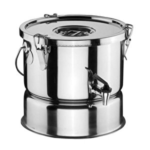 32x17 Cm, 10 Lt Çift Cidarlı Musluklu Termos