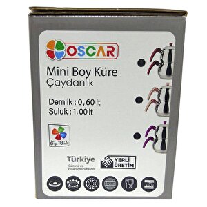 Yonca Oscar Küre Mini Boy Çelik Çaydanlık Kırmızı