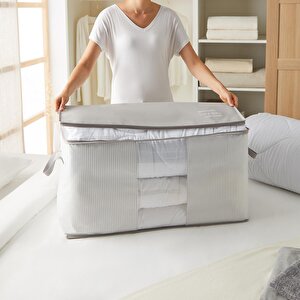 Mega Boy Pvc Pencereli Gri Çizgili Stuff & Things Hurç 75 X 40 X 40 Cm