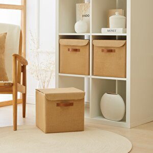 3'lü Jüt Kapaklı Kutu Set