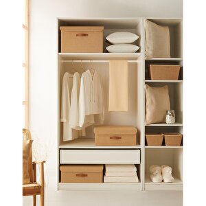 Ocean Home Textile Jüt Kapaklı Kutu 48 X 40 X 30 Cm