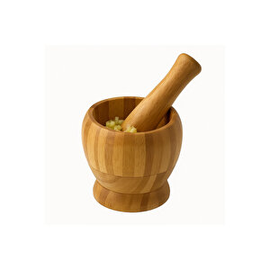 Doğal Bambu Ahşap Sarımsak Ezici Havan Tokmak Mit1258