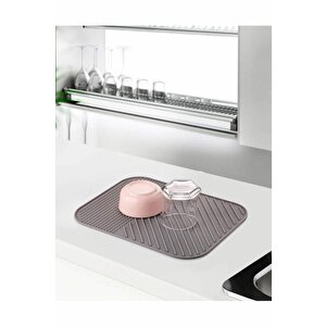 Bulaşık Kurutma Matı Bulaşıklık Su Toplamaz Özellikli Silikon Bulaşık Matı