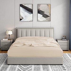 | Jersey | %100 Pamuk Çift Kişilik 140 X 200 Lastikli Çarşaf Ekru