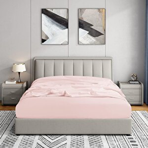 | Jersey | %100 Pamuk Çift Kişilik 140 X 200 Lastikli Çarşaf Açık Pembe