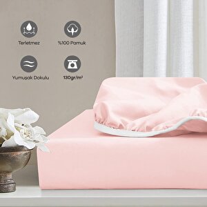 | Jersey | %100 Pamuk Çift Kişilik 140 X 200 Lastikli Çarşaf Açık Pembe
