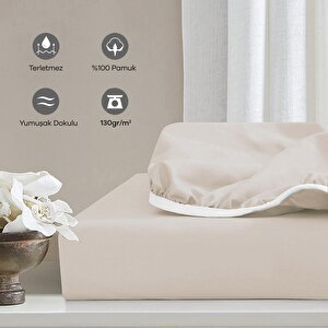 | Jersey | %100 Pamuk Çift Kişilik 140 X 200 Lastikli Çarşaf 1060 Bej