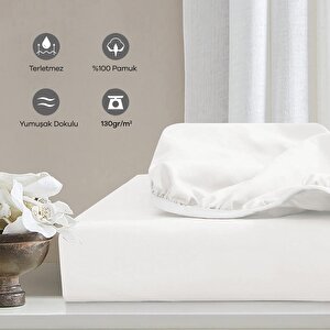 | Jersey | %100 Pamuk Çift Kişilik 140 X 200 Lastikli Çarşaf 1000 Beyaz