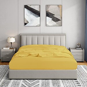 | Jersey | %100 Pamuk Çift Kişilik 140 X 200 Lastikli Çarşaf 1201 Açık Sarı