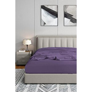 | Jersey | %100 Pamuk Çift Kişilik 140 X 200 Lastikli Çarşaf 3112 Mürdüm