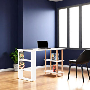 Pia Çalışma Masası Beyaz Beyaz