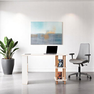 Pia Çalışma Masası Beyaz Beyaz