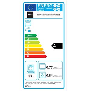 Hak 629 Wh Autoperfect Turbo Buhar Destekli Beyaz Ankastre Fırın