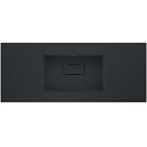 Flatstone 70x50 Siyah Etajerli Granit Banyo Lavabosu