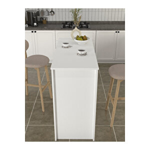 Bornova Bar Masası Mutfak Adası Mutfak Masası Beyaz