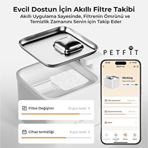 Petfit Aqua Flow 4l Akıllı Otomatik Kedi Köpek Su Pınarı Su Çeşmesi Su Şelalesi İçin Filtre (6 Adet)