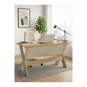 Sora Ofis Takımı Ofis Masa Ve Sehpa Seti Rota - Traverten