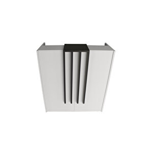 Hola Karşılama Bankosu 90 cm – Beyaz - Antrasit - Ofis Kasa Resepsiyon Masası Veya Banko