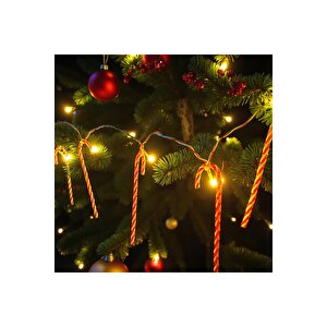 Yılbaşı Led Zincir Işık Baston Şeker 170cm 10 Led Ast6008