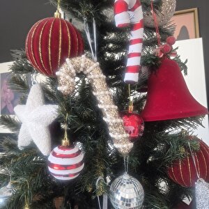 Yılbaşı Kadife Noel Çanı Bordo 12cm Ast7303 Bordo