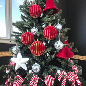 Yılbaşı Ağaç Süsü 15cm Yıldız Beyaz Ast7215