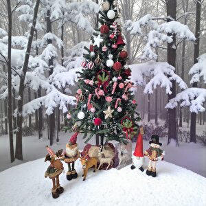 Yılbaşı Ağaç Süsü 15cm Yıldız Beyaz Ast7215