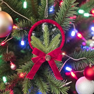 Yılbaşı Süsü Kadife Halka 15x26cm Ast7307 Bordo