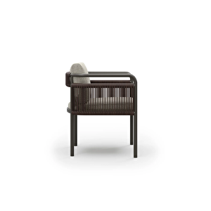 Scbm-259 Speula Modern Bahçe Mobilya Takımı 6 Kişilik Örgü Detaylı Bahçe Yemek Takımı Balkon Seti