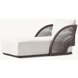 Scbm-240 Asteila Örgü Detaylı Modern Şezlong Rahat Uzanma Yatağı Daybed