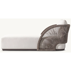 Scbm-240 Asteila Örgü Detaylı Modern Şezlong Rahat Uzanma Yatağı Daybed