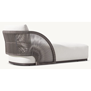 Scbm-240 Asteila Örgü Detaylı Modern Şezlong Rahat Uzanma Yatağı Daybed