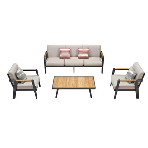 Scbm-256 Occob Modern 6 Kişilik Bahçe Oturma Takımı Balkon Çay Seti Montajsız Bahçe Mobilyası