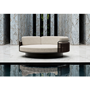 Scbm-258 Zarela Modern Örgülü Daybed Şezlong Bahçe Mobilyası Havuz Başı Bahçe Yatağı