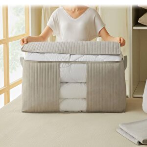 Mega Boy Pvc Pencereli Gri Renk Kapitone Hurç 75 X 40 X 40 Cm