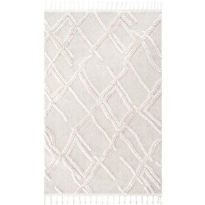 Terazzo Beyaz İskandinav Tarzı Renkli Tasarımlı Halı