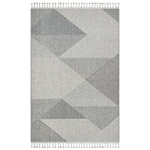 Soho Geo Gri Modern Geometrik Desenli Yıkanabilir Halı