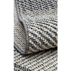 Soho Geo Gri Modern Geometrik Desenli Yıkanabilir Halı